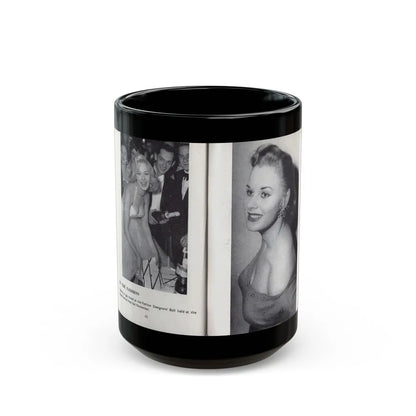 Norma Sykes #166 - 66 PHOTOGRAPHS OF Sabrina U.K. Pocket Mag. Pages 62 & 63 (Vintage Female Icon) Black Coffee Mug-15oz-Go Mug Yourself