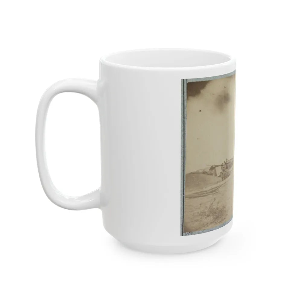 Cowan's Independent Battery, 1st N.Y., Inside One Of The Rebel Forts In Front Of Petersburg, 24th June 1864 (U.S. Civil War) White Coffee Mug-Go Mug Yourself