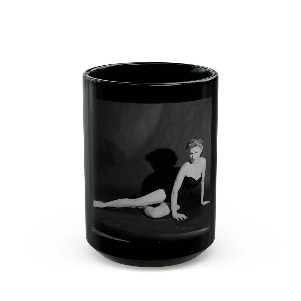 Carol Ohmart #29 (Vintage Female Icon) Black Coffee Mug-15oz-Go Mug Yourself