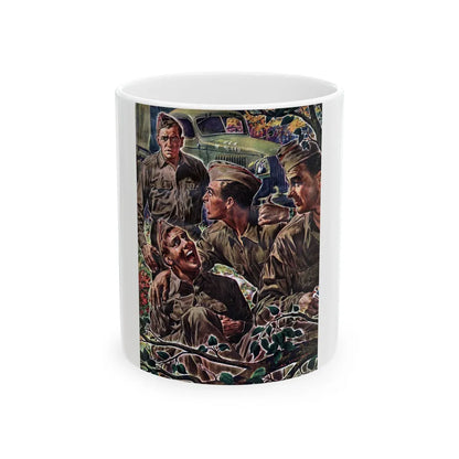 George and the Egg-Shy Pole, Liberty magazine, January 1, 1944 - White Coffee Mug-11oz-Go Mug Yourself