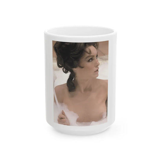 Julie Newmar #373 - Topless (Vintage Female Icon) White Coffee Mug-15oz-Go Mug Yourself