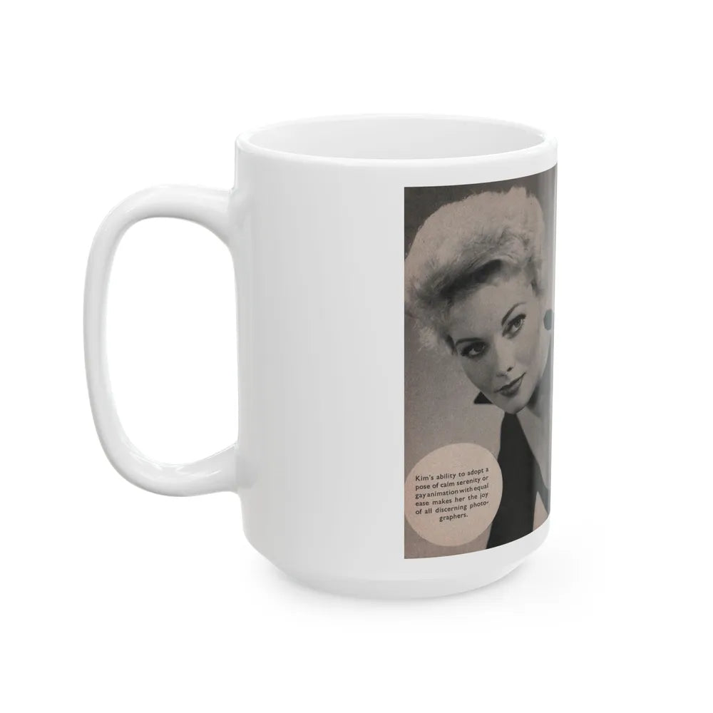 Kim Novak #152 - Scanned Mag. 66 Photos (Vintage Female Icon) White Coffee Mug-Go Mug Yourself