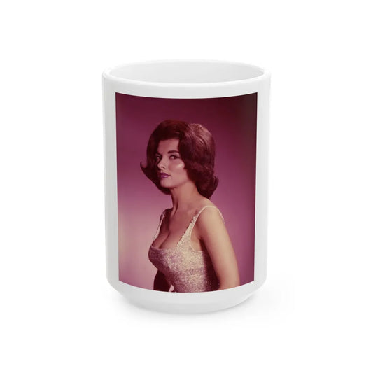 Nancy Kovack #43 (Vintage Female Icon) White Coffee Mug-15oz-Go Mug Yourself