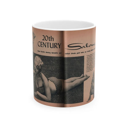 Sheree North #195 - Pages 1 & 2 of 6 with, 2 B&W Photos & Article from EYE Digest Mag. Oct. 53 (Vintage Female Icon) White Coffee Mug-11oz-Go Mug Yourself