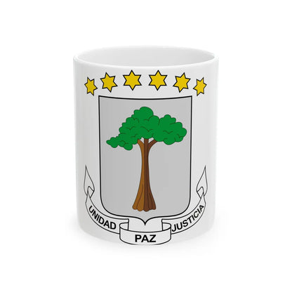 Coat of arms of Equatorial Guinea - White Coffee Mug-11oz-Go Mug Yourself