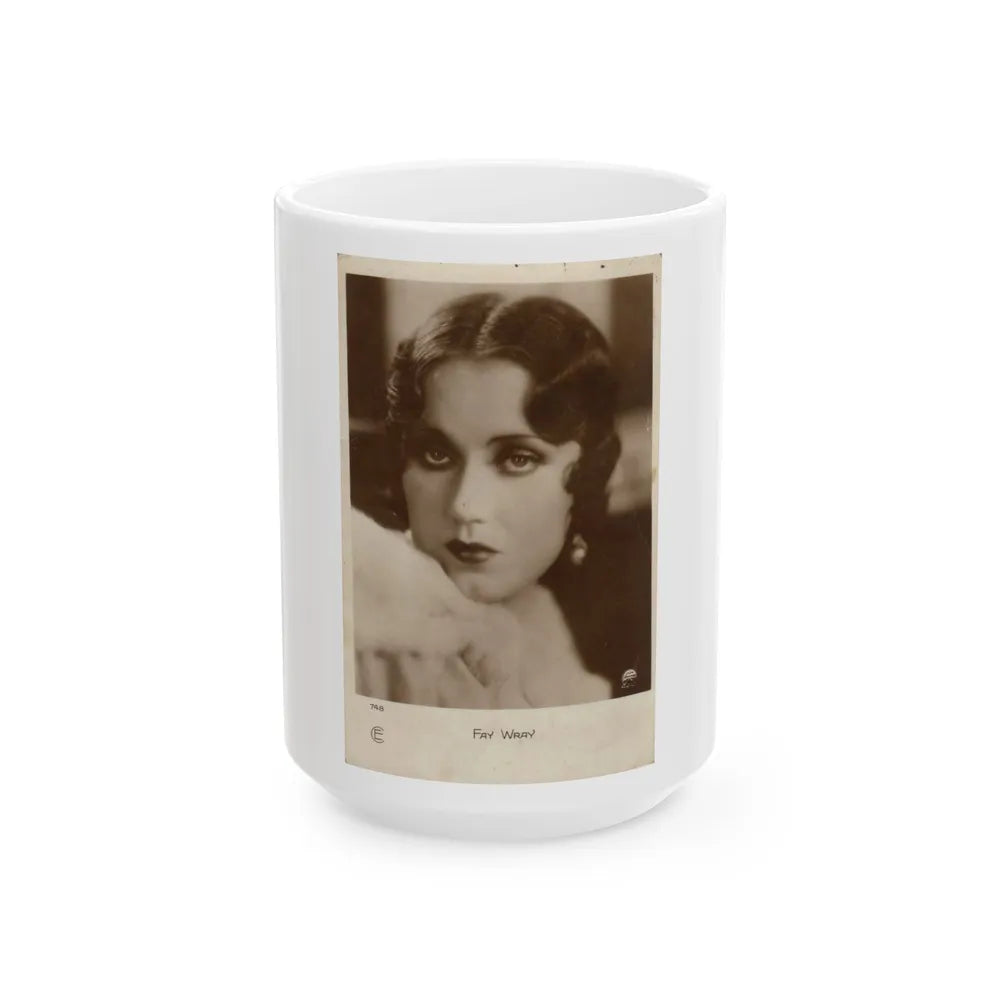 Fay Wray #117 (Vintage Female Icon) White Coffee Mug-15oz-Go Mug Yourself