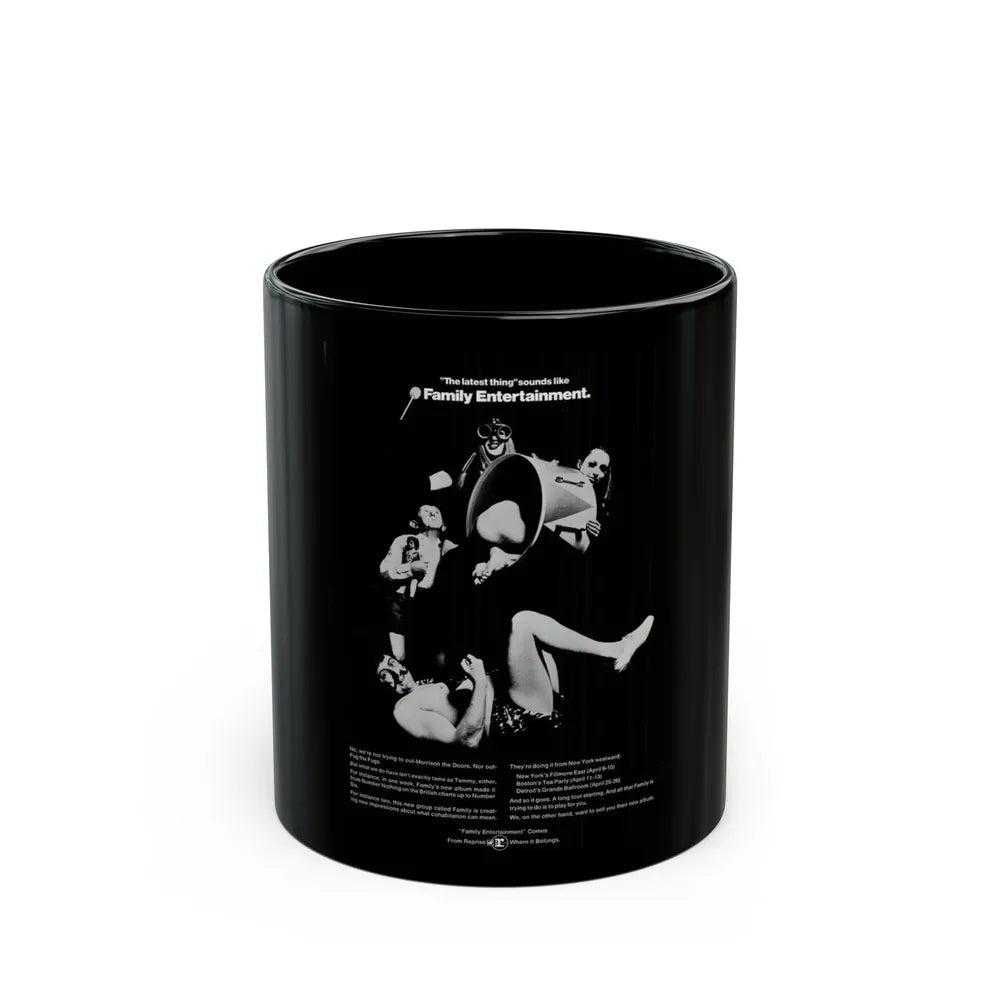 Family 1969 (Music Poster) Black Coffee Mug-11oz-Go Mug Yourself