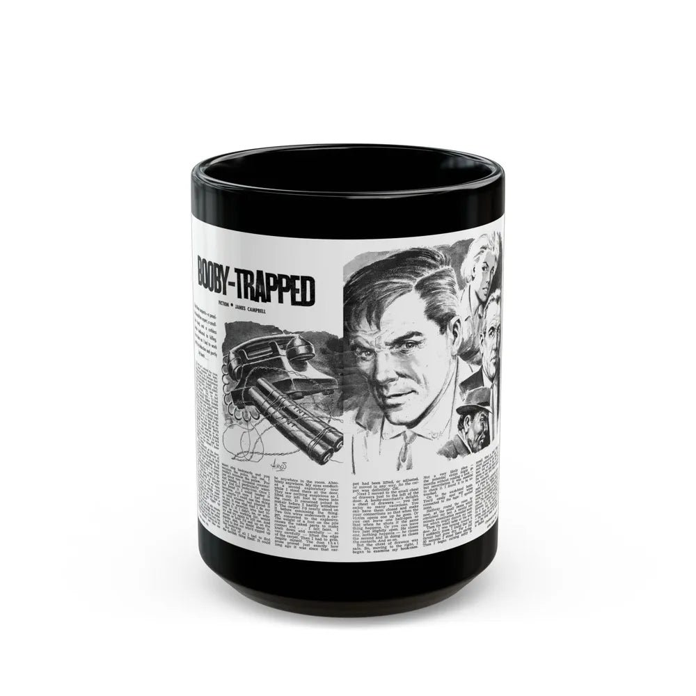 Booby-Trapped, Adam magazine, October 1963 - Black Coffee Mug-15oz-Go Mug Yourself