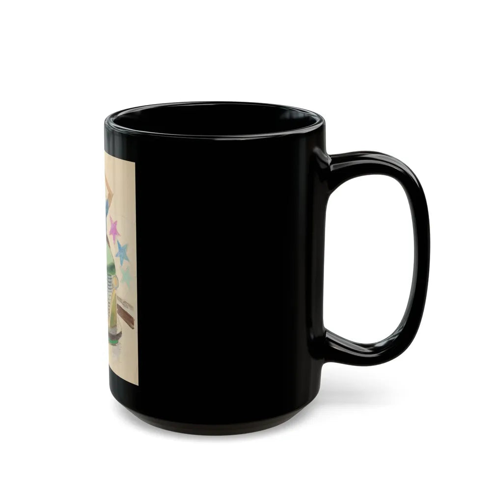 Bump Mobile, The Saturday Evening Post cover study - Black Coffee Mug-Go Mug Yourself