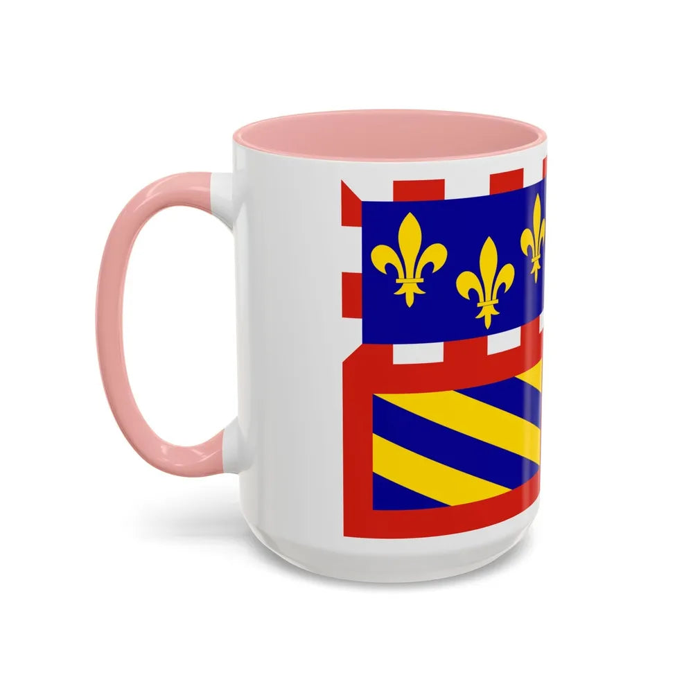 Flag of Bourgogne France - Accent Coffee Mug-Go Mug Yourself