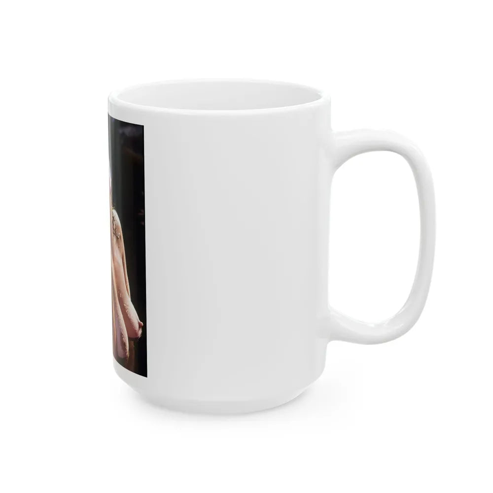 Linda Blair #370 - Underwater & Topless (Vintage Female Icon) White Coffee Mug-Go Mug Yourself