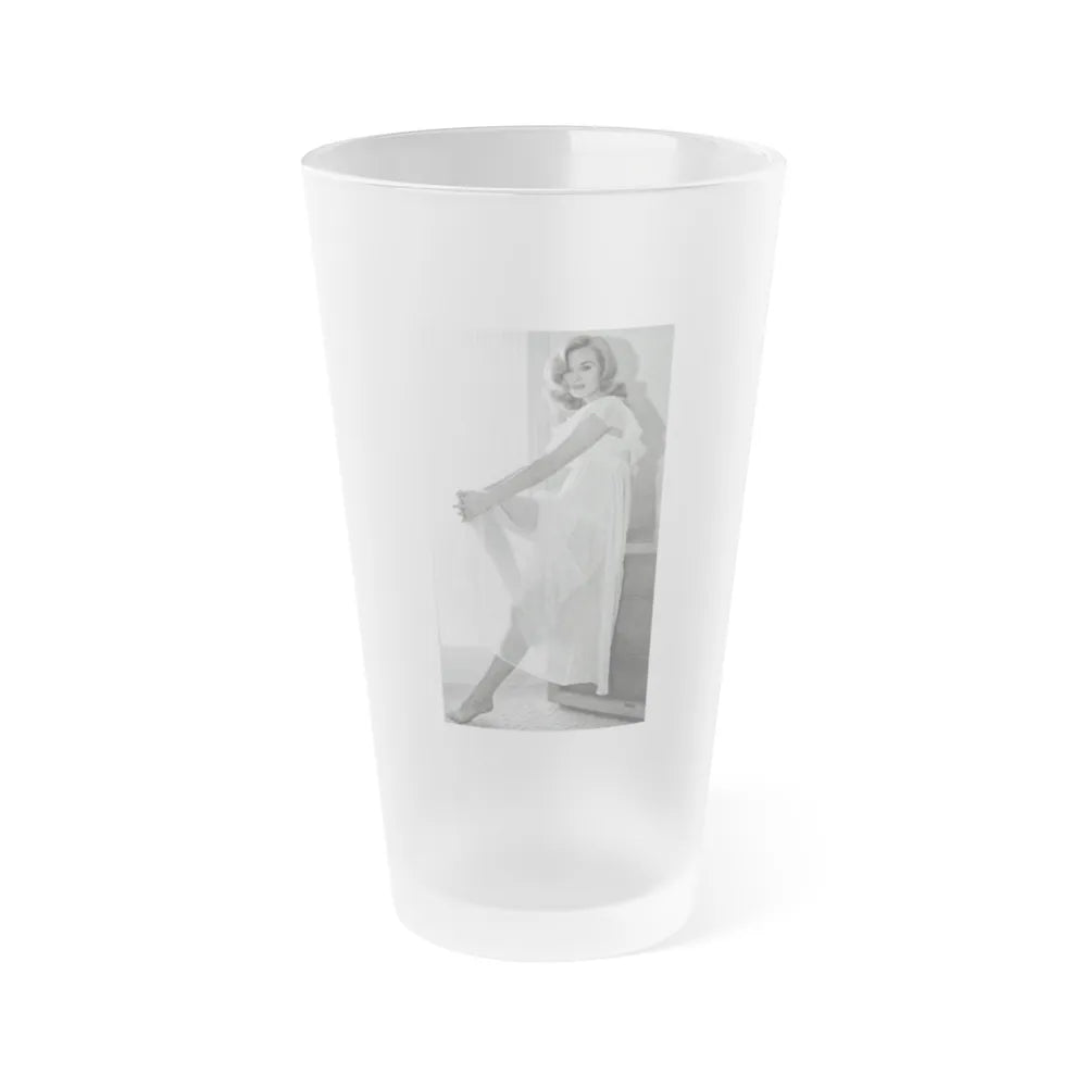 Leslie Parrish #143 (Vintage Female Icon) Frosted Pint 16oz-16oz-Frosted-Go Mug Yourself