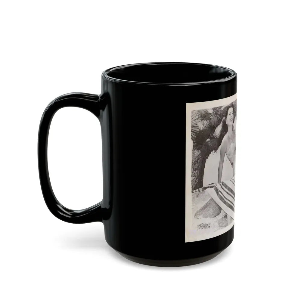 Faith Domergue #175 (Vintage Female Icon) Black Coffee Mug-Go Mug Yourself