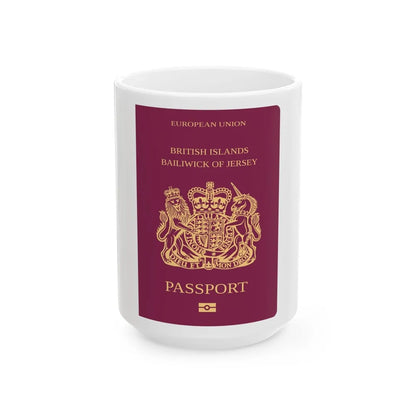 Jersey Passport - White Coffee Mug-15oz-Go Mug Yourself