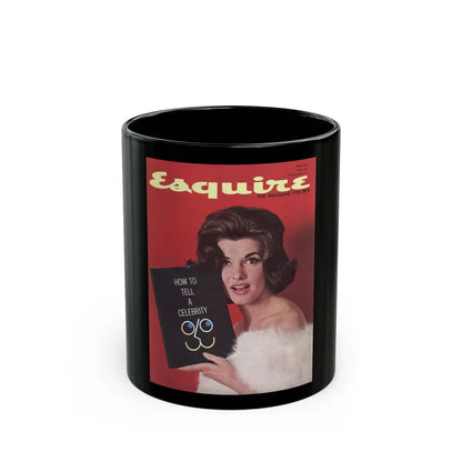 Nancy Kovack #94 - Esquire June 1961 (Vintage Female Icon) Black Coffee Mug-11oz-Go Mug Yourself