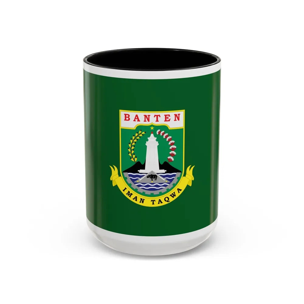 Flag of Banten Indonesia - Accent Coffee Mug-15oz-Black-Go Mug Yourself