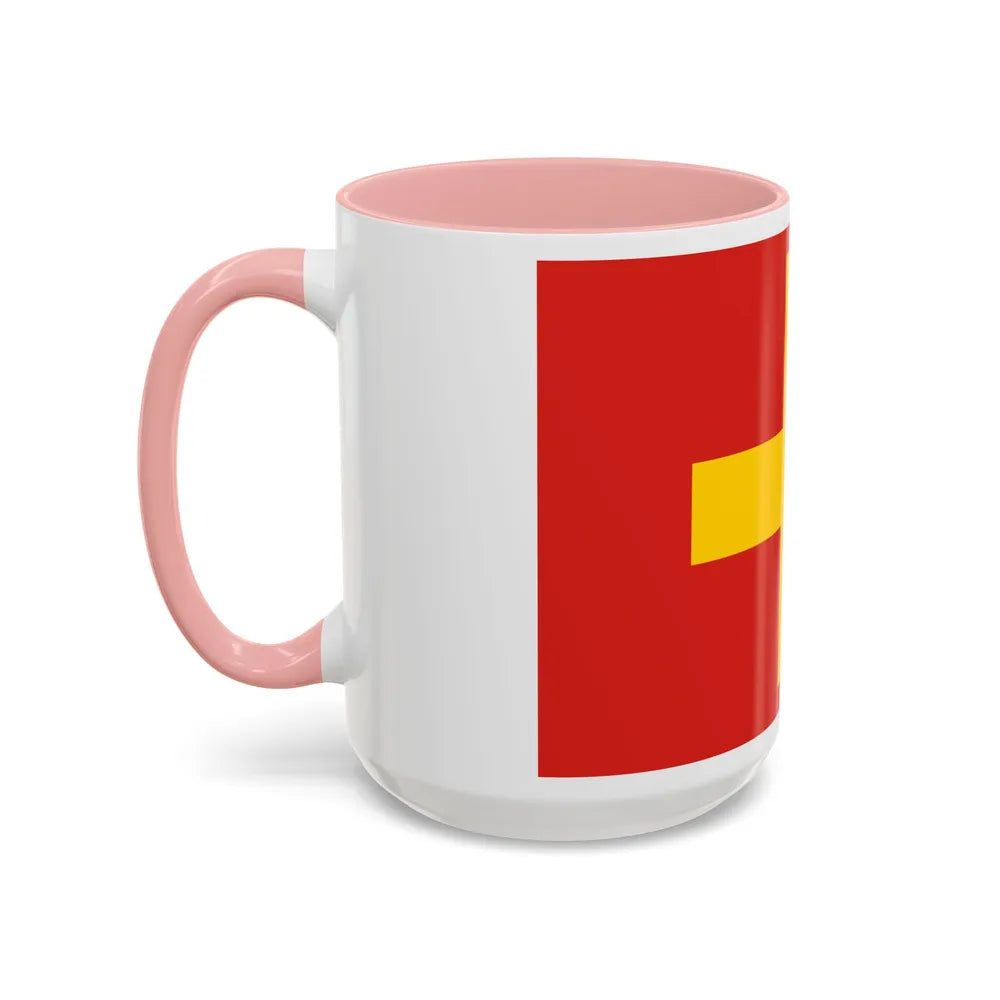 Flag of Ancona Italy - Accent Coffee Mug-Go Mug Yourself