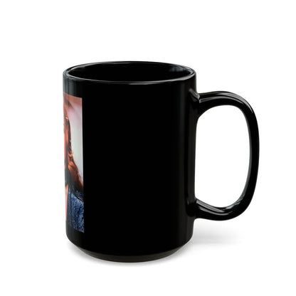 Caroline Munro #231 (Vintage Female Icon) Black Coffee Mug-Go Mug Yourself