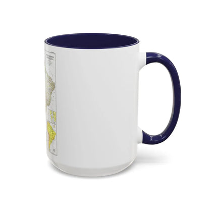 South America (1950) (Map) Accent Coffee Mug-Go Mug Yourself