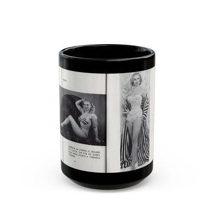 Norma Sykes #164 - 66 PHOTOGRAPHS OF Sabrina U.K. Pocket Mag. Pages 58 & 59 (Vintage Female Icon) Black Coffee Mug-15oz-Go Mug Yourself