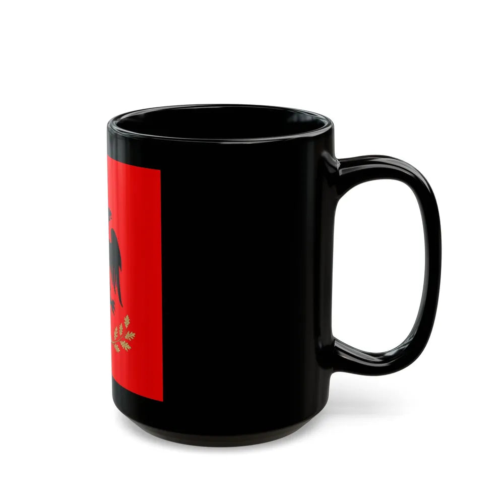 Flag of the President of Albania - Black Coffee Mug-Go Mug Yourself