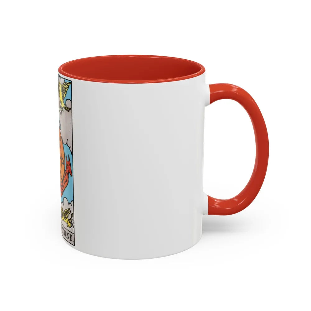 Wheel of Fortune (Tarot Card) Accent Coffee Mug-Go Mug Yourself