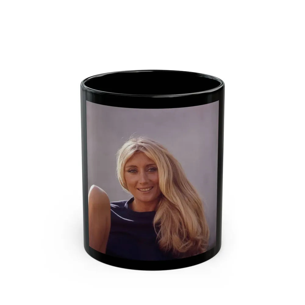 Linda Gaye Scott #09 (Vintage Female Icon) Black Coffee Mug-11oz-Go Mug Yourself