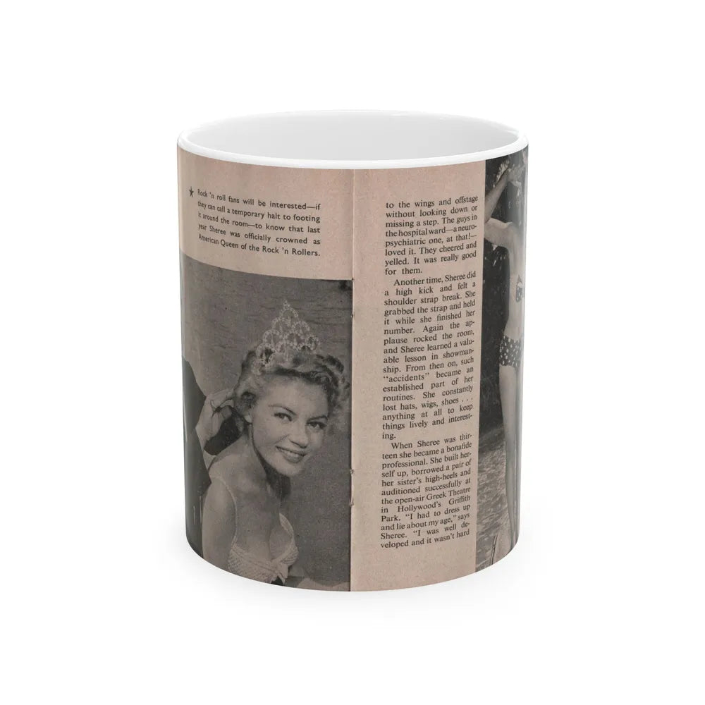 Sheree North #162 - Pages 30 & 31 from 66 PHOTOGRAPHS OF Sheree NORTH U.K. Pocket Mag. (Vintage Female Icon) White Coffee Mug-11oz-Go Mug Yourself