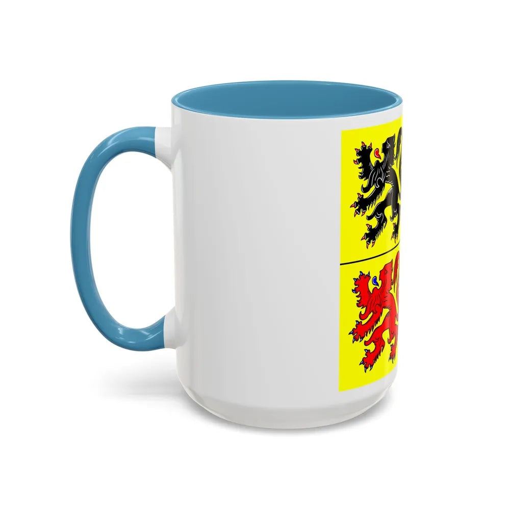 Flag of Hainaut Belgium - Accent Coffee Mug-Go Mug Yourself