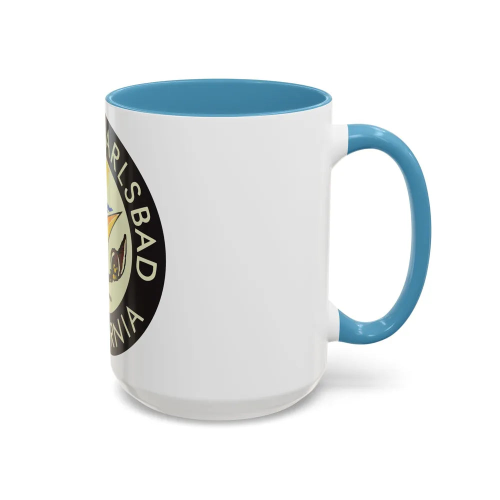 Seal of Carlsbad California - Accent Coffee Mug-Go Mug Yourself