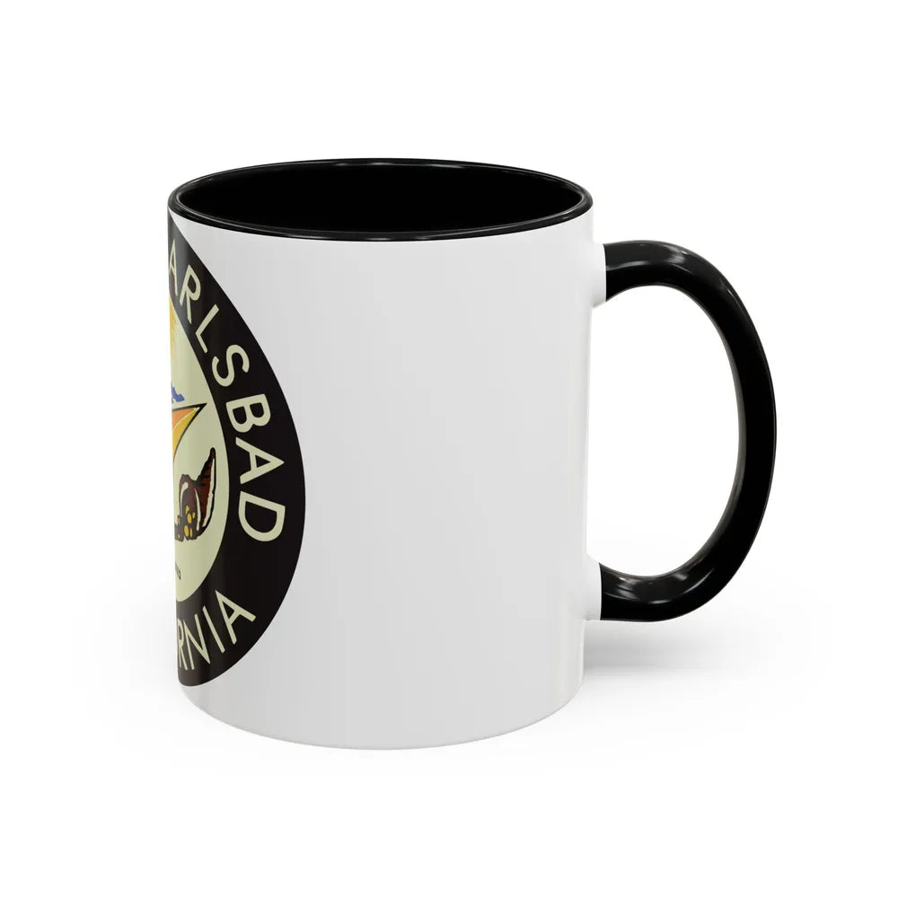 Seal of Carlsbad California - Accent Coffee Mug-Go Mug Yourself