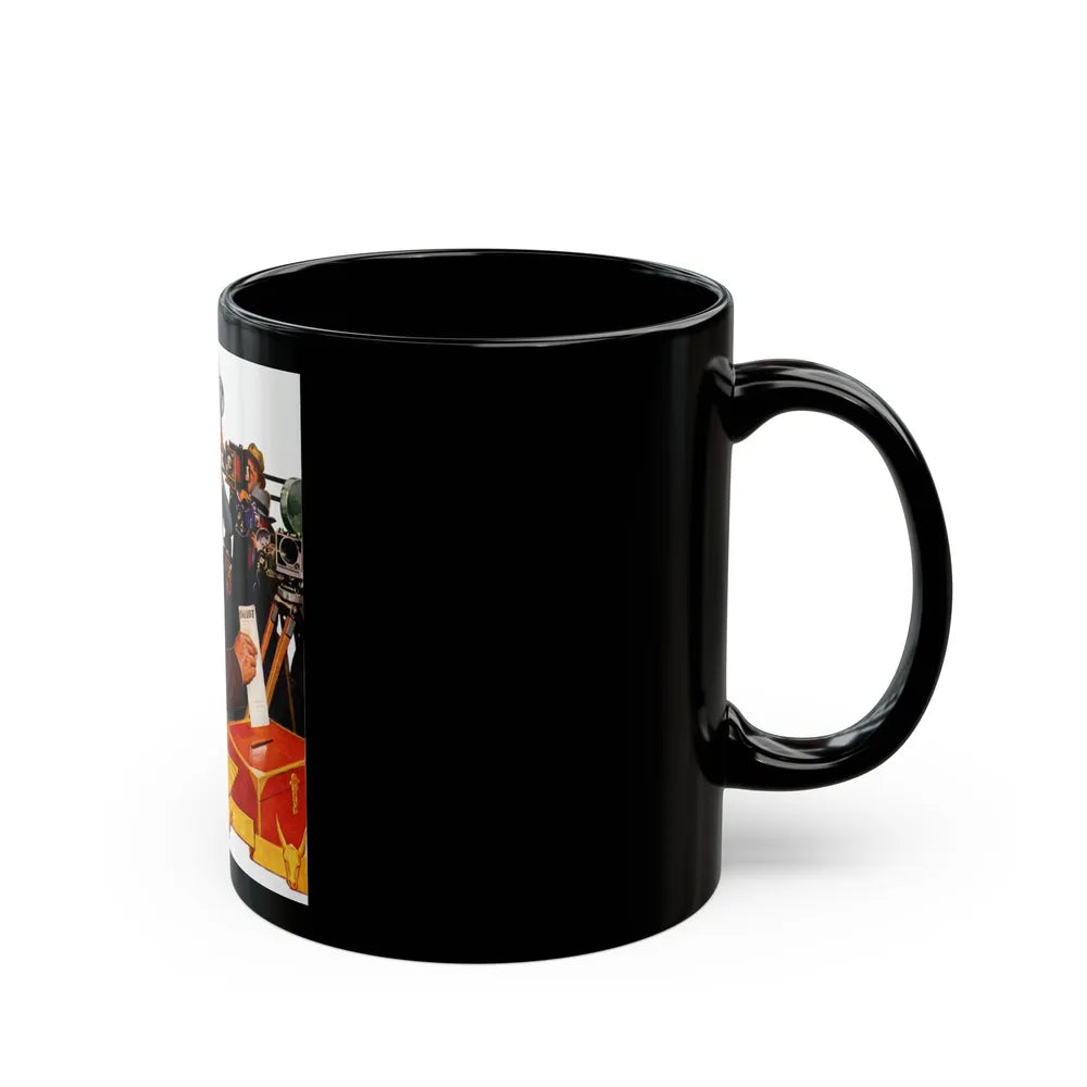 Candidate Voting, The Saturday Evening Post cover, November 7, 1936 - Black Coffee Mug-Go Mug Yourself