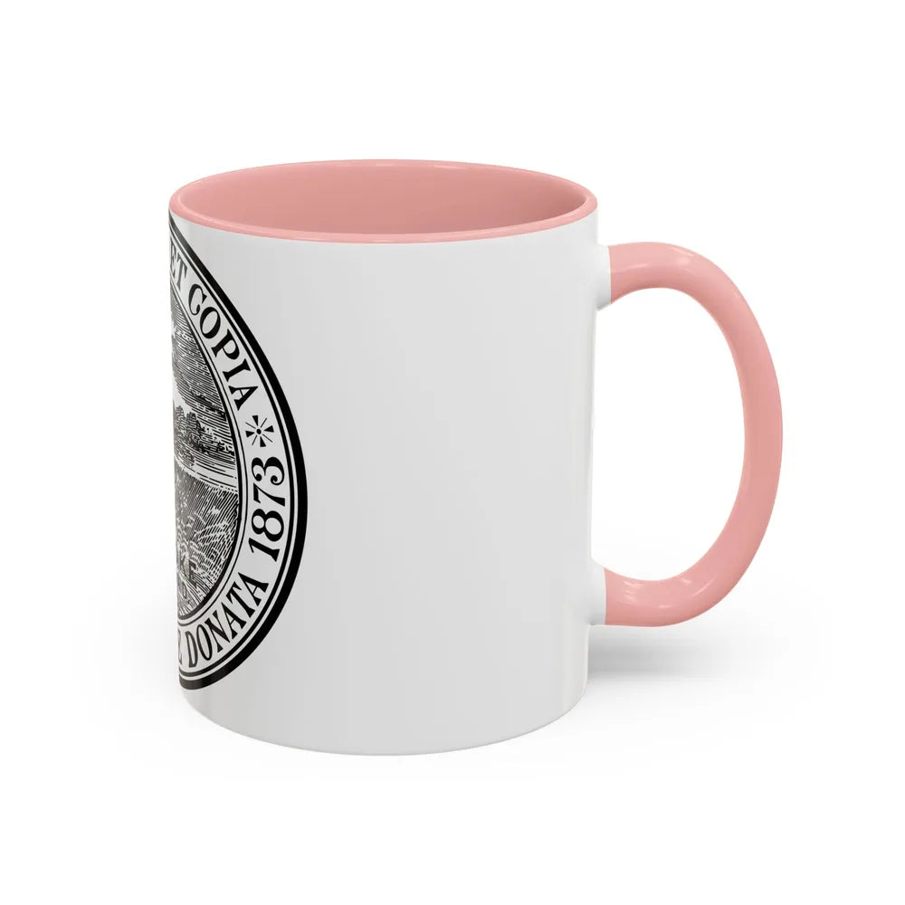 Seal of Holyoke Massachusetts - Accent Coffee Mug-Go Mug Yourself