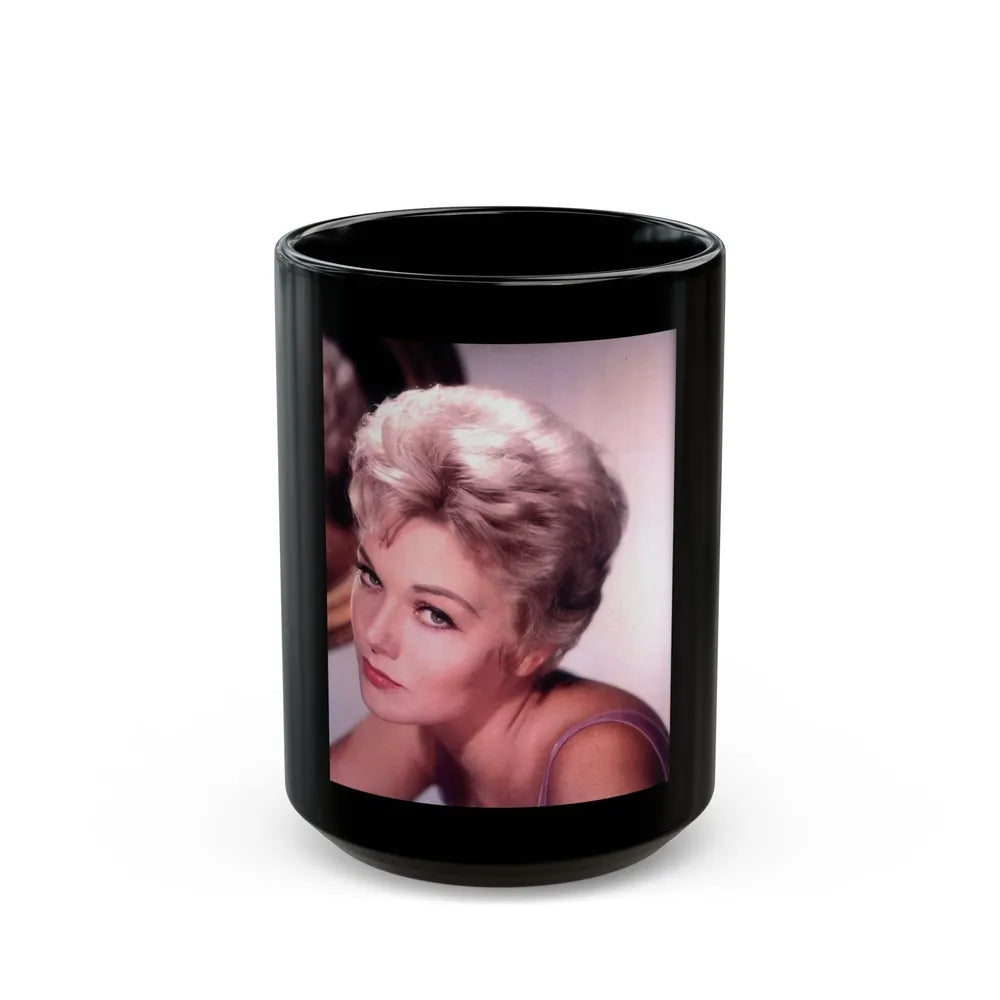 Kim Novak #328 (Vintage Female Icon) Black Coffee Mug-15oz-Go Mug Yourself