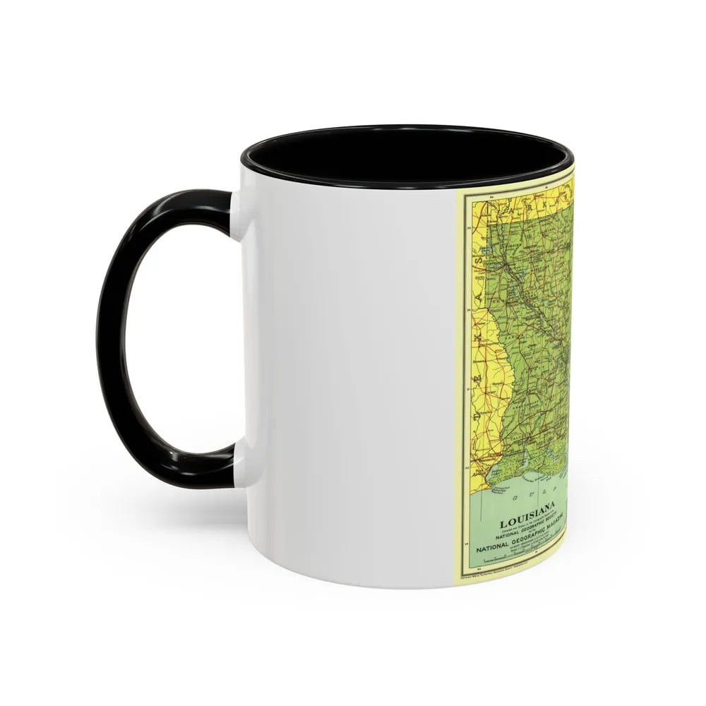 USA - Louisiana (1930) (Map) Accent Coffee Mug-Go Mug Yourself