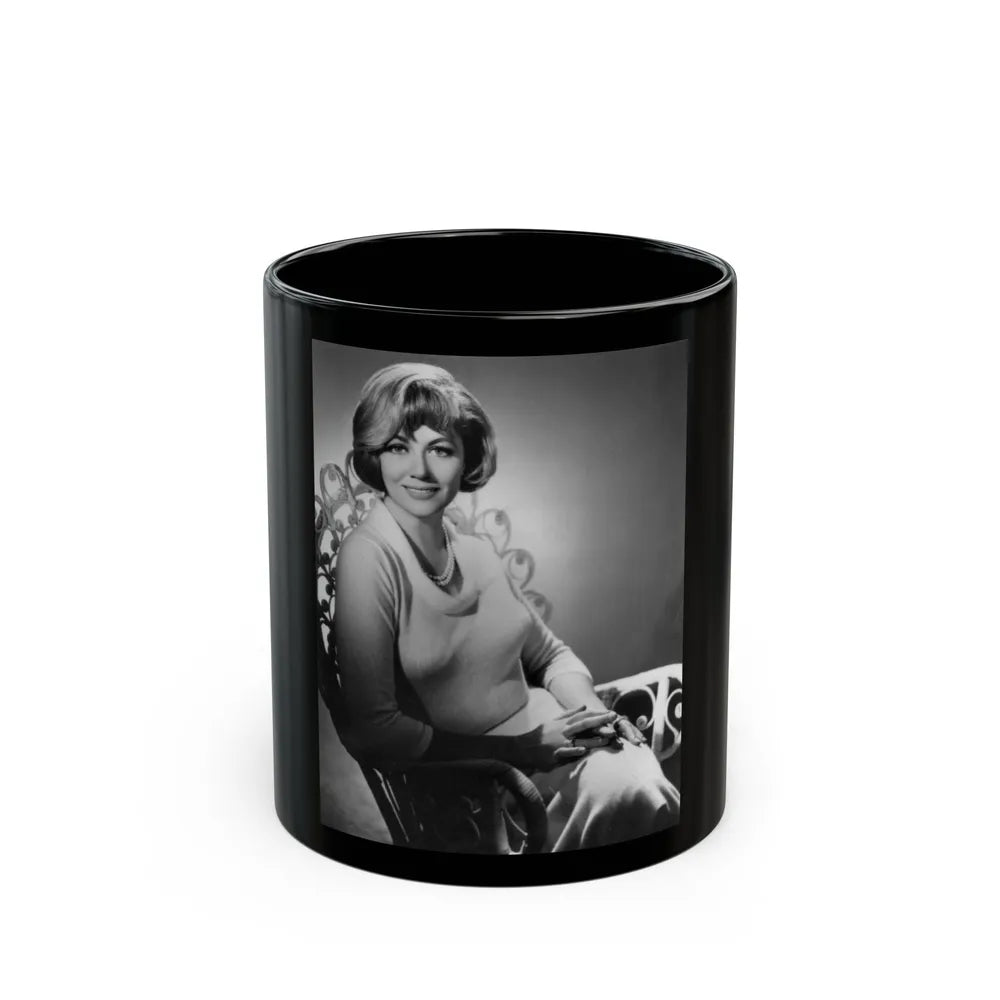 Dorothy Malone #135 (Vintage Female Icon) Black Coffee Mug-11oz-Go Mug Yourself