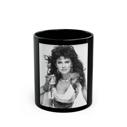 Caroline Munro #321 (Vintage Female Icon) Black Coffee Mug-11oz-Go Mug Yourself