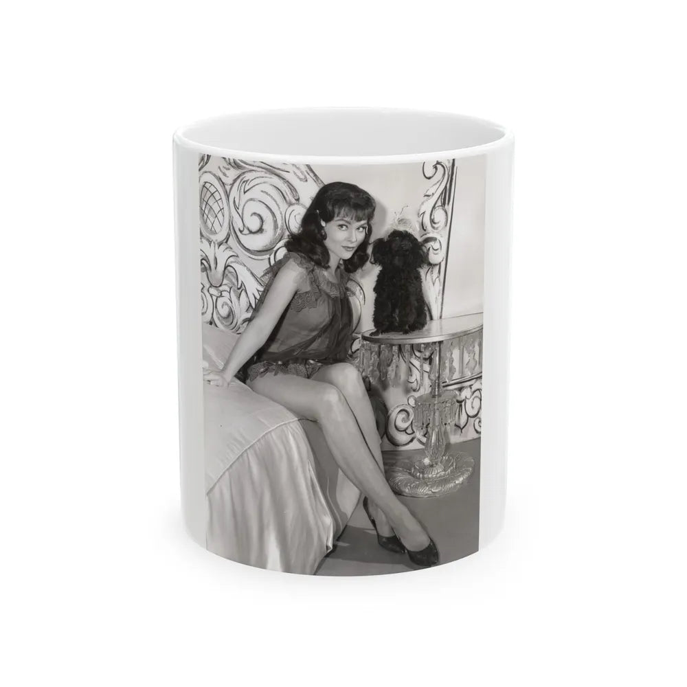 Diane McBain #23 (Vintage Female Icon) White Coffee Mug-11oz-Go Mug Yourself