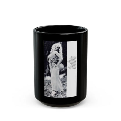 Francine York #44 (Vintage Female Icon) Black Coffee Mug-15oz-Go Mug Yourself