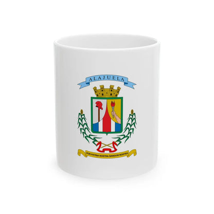 Flag of Alajuela Province Costa Rica - White Coffee Mug-11oz-Go Mug Yourself