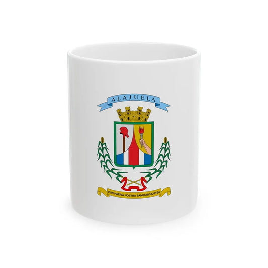 Flag of Alajuela Province Costa Rica - White Coffee Mug-11oz-Go Mug Yourself