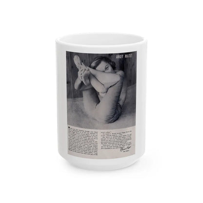 Dawn Richard #83 - Dawn on inside cover here also back with, 5 Page Spread from Mermaid Mag. Vol. 1 No. 3 '58 (Vintage Female Icon) White Coffee Mug-15oz-Go Mug Yourself