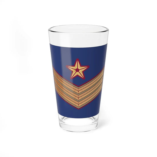 04. QEAF SSG (Qatar) (Military Rank) Pint Glass 16oz 16oz - Go Mug Yourself