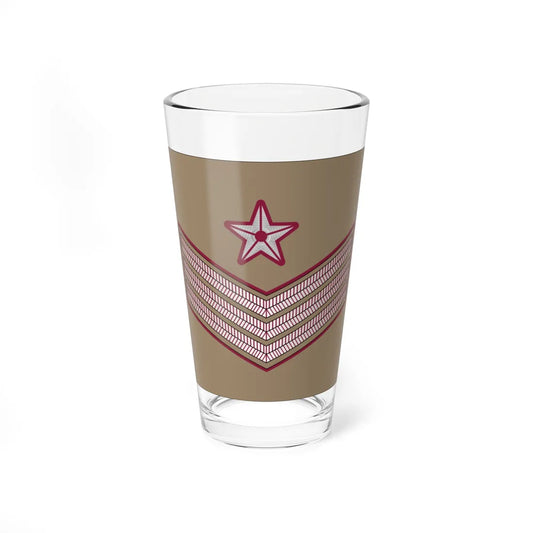 04. QELF SSG (Qatar) (Military Rank) Pint Glass 16oz 16oz - Go Mug Yourself