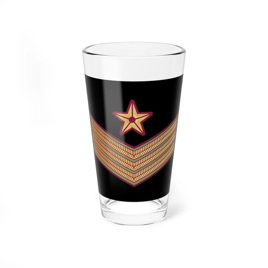 04. QENF SSG (Qatar) (Military Rank) Pint Glass 16oz 16oz - Go Mug Yourself