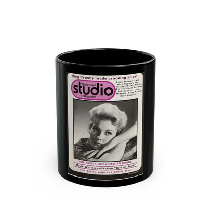 Kim Novak #109 - Mag. Cover (Vintage Female Icon) Black Coffee Mug-11oz-Go Mug Yourself