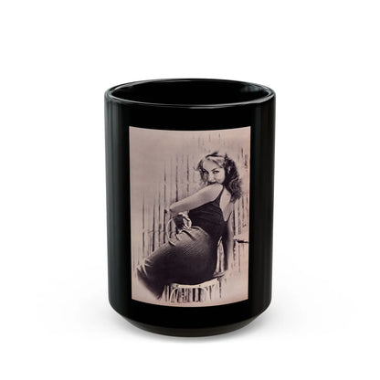 Julie Newmar #404 (Vintage Female Icon) Black Coffee Mug-15oz-Go Mug Yourself