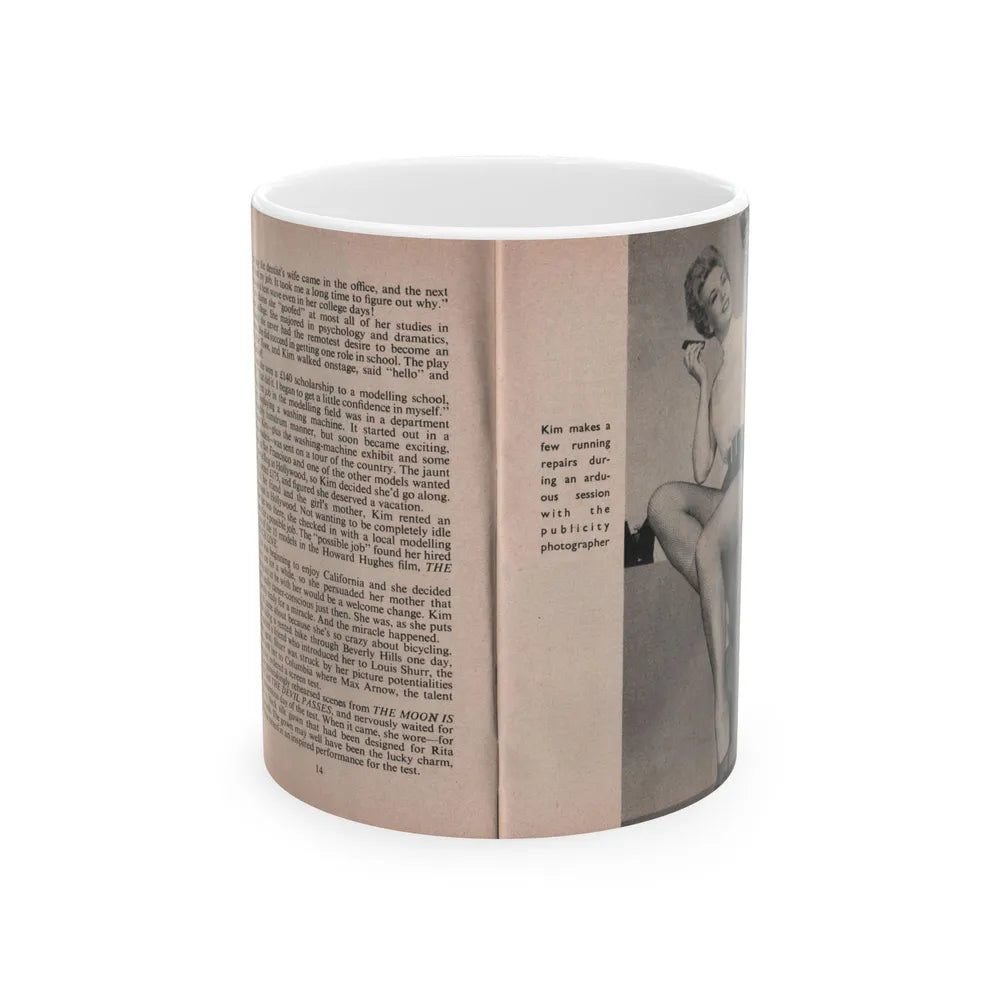 Kim Novak #146 - Scanned Mag. 66 Photos (Vintage Female Icon) White Coffee Mug-11oz-Go Mug Yourself