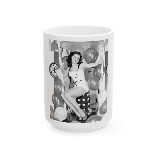 Debra Paget #588 (Vintage Female Icon) White Coffee Mug-15oz-Go Mug Yourself