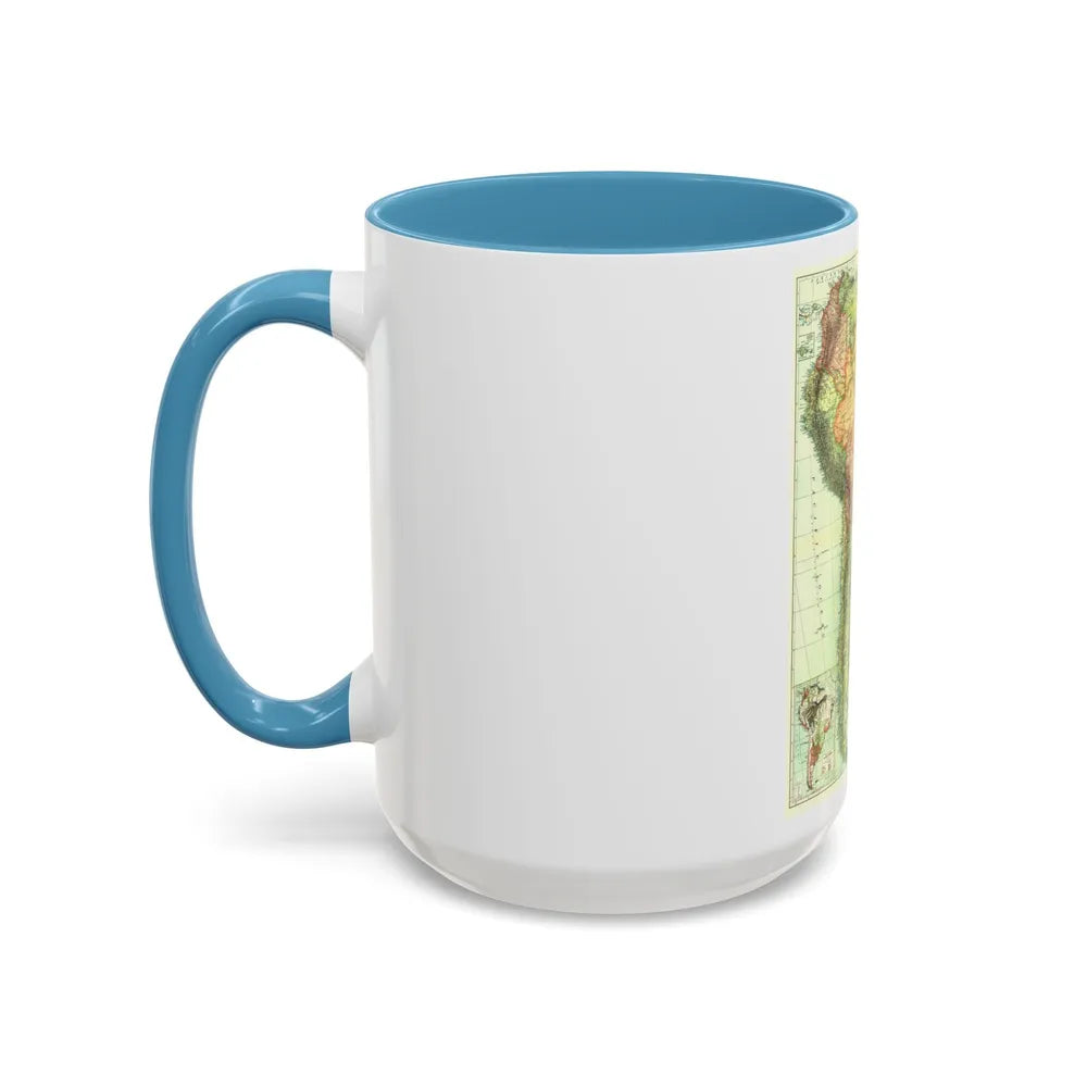 South America (1921) (Map) Accent Coffee Mug-Go Mug Yourself